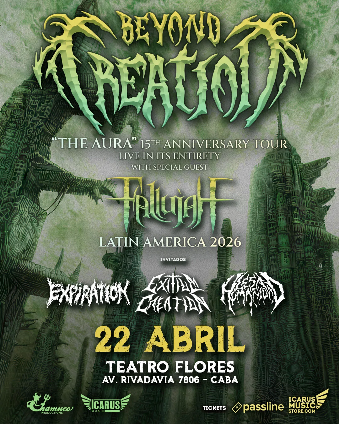 Beyond Creation y Fallujah en Flores